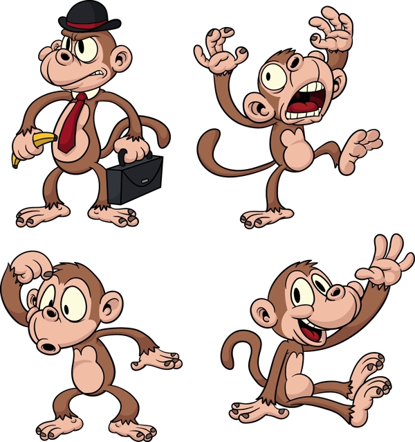 卡通小猴子图片