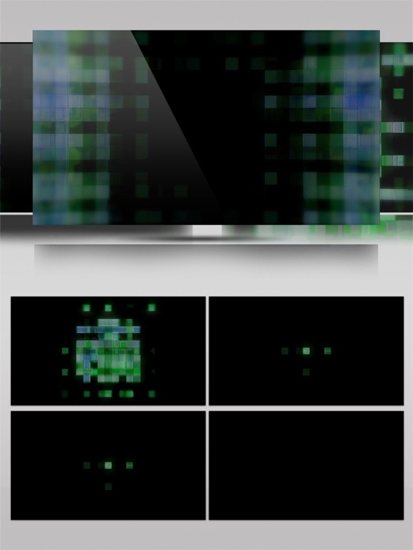 绿色像素方块视频素材