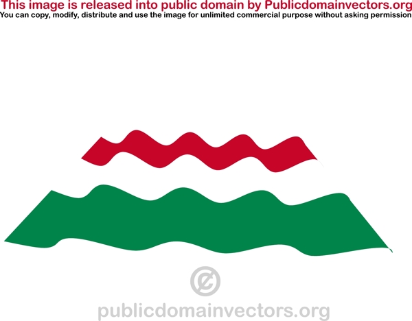 匈牙利国旗挥舞向量
