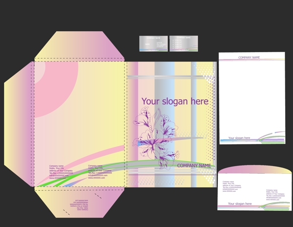 时尚信封矢量素材