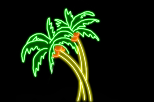 霓虹灯椰子树图片