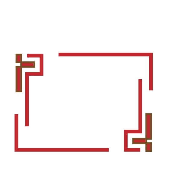 原创古风纹理边红色边框