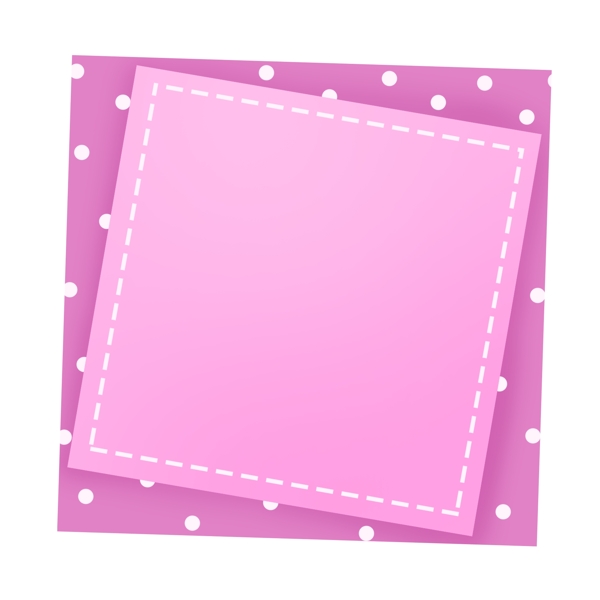 紫色浪漫可爱正方形标题框