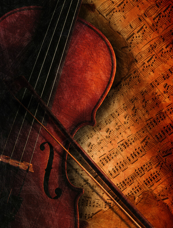 小提琴乐器背景图片