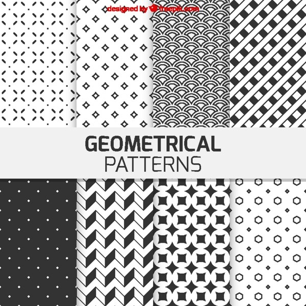 黑白色的几何图案