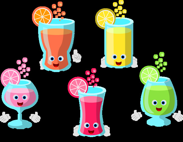 可爱果汁插画图标免抠png透明图层素材