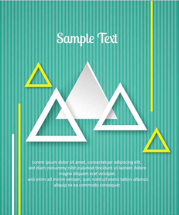 三角形3d立体背景矢量素材