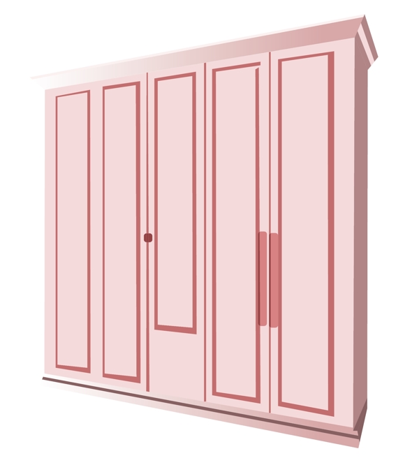 粉色卧室衣柜