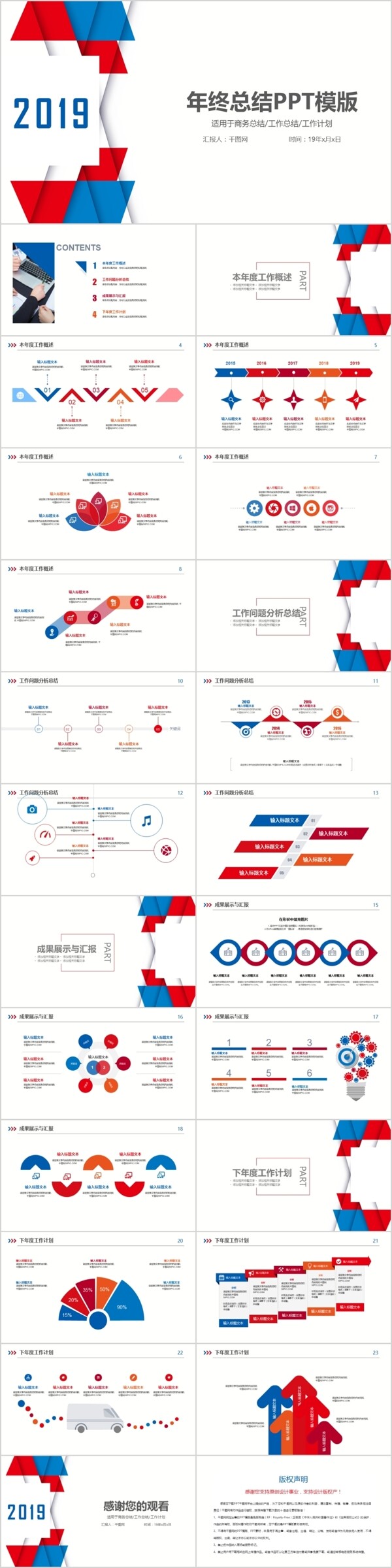 年终总结工作汇报新年计划策划ppt模版