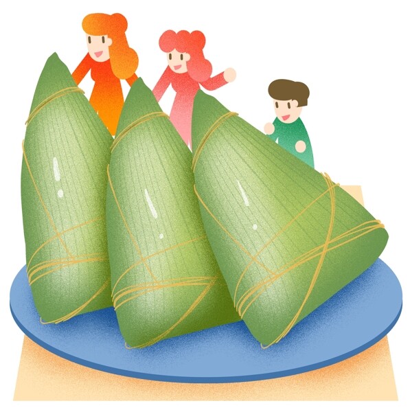 端午节传统粽子插画