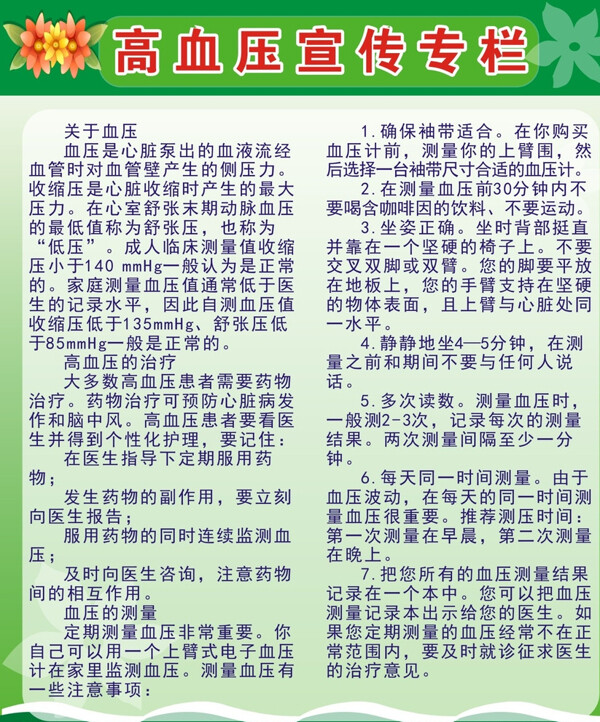 高血压宣传专栏图片