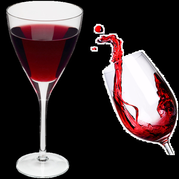 高脚杯红葡萄酒免抠png透明图层素材