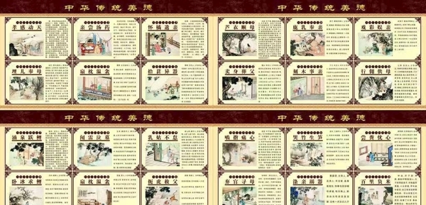 24孝中华传统文化展板