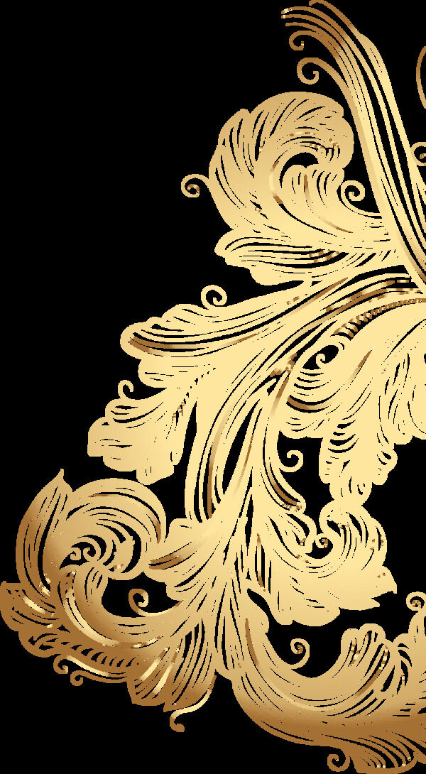 金色元素花纹装饰p图片