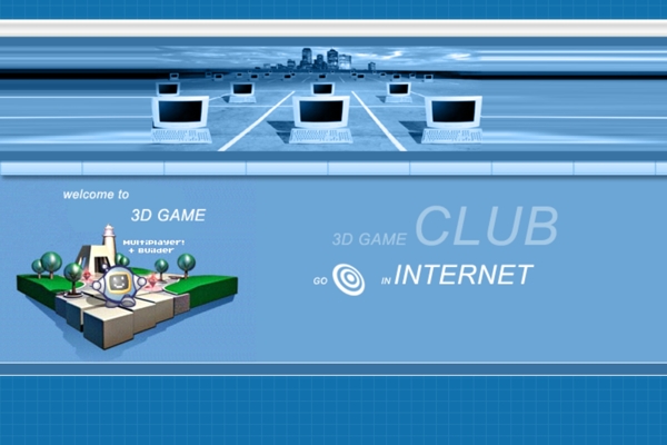 欧美3D游戏网站模板