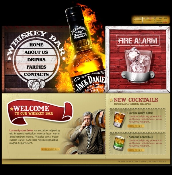 酒吧club网页模板图片