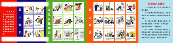 消防卡通漫画挂图图片