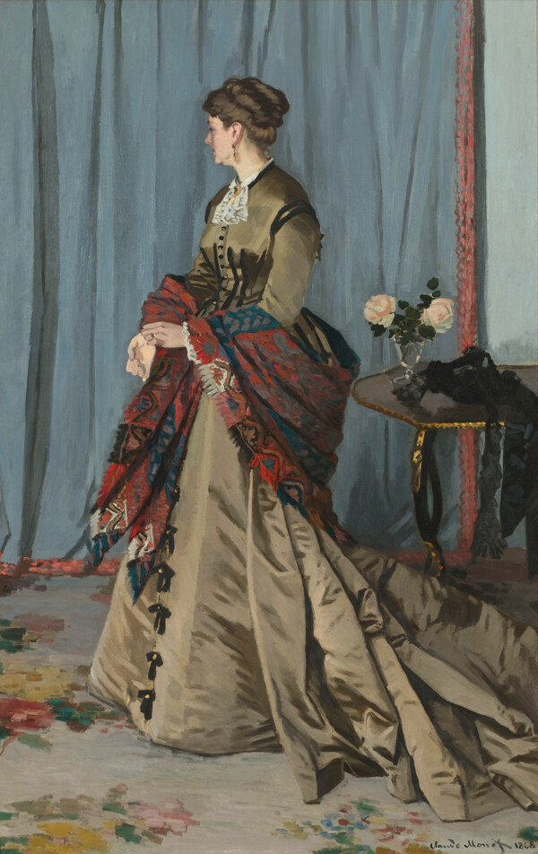 PortraitofMrs.Gaudibert1868法国画家克劳德.莫奈oscarclaudeMonet风景油画装饰画