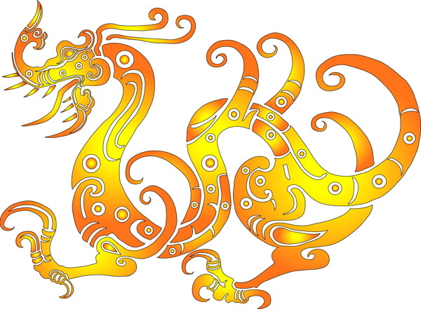 龙纹吉祥图案中国传统图案0097