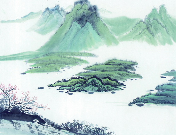 中华艺术绘画古画山水画壮丽河山中国古代绘画