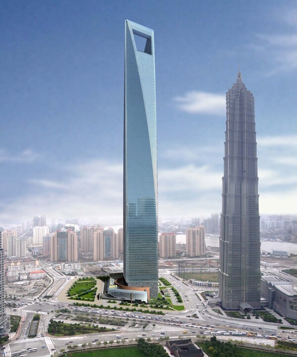 上海金融中心和金茂大厦效果图图片