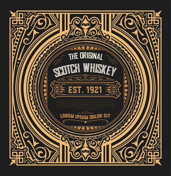 威士忌年份标签图片