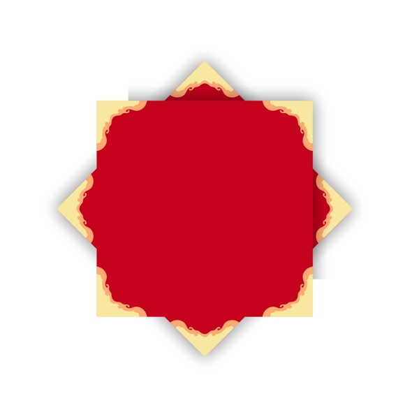 红色中国风标题框文字框