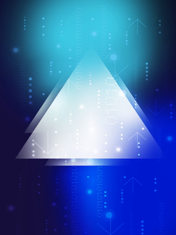 蓝色科技几何三角形商务背景