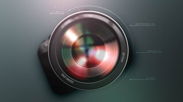 相机镜头数据和创意快门式logo揭示