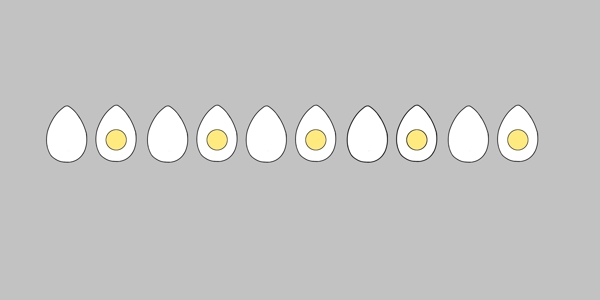 鸡蛋分割线装饰插画