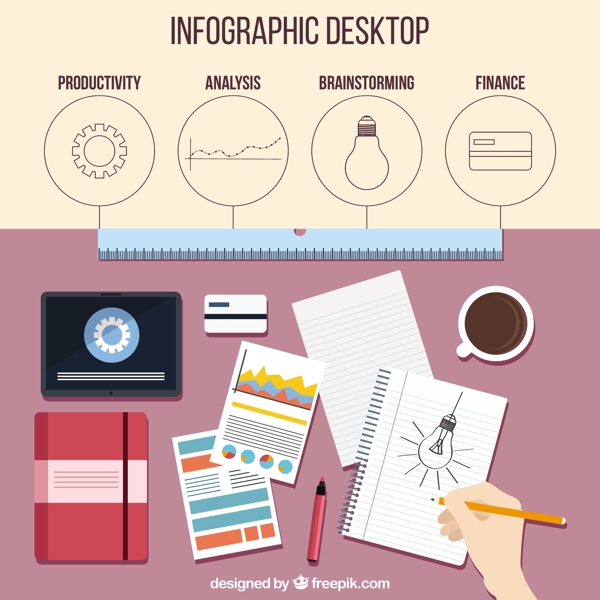 在平面设计工作infography