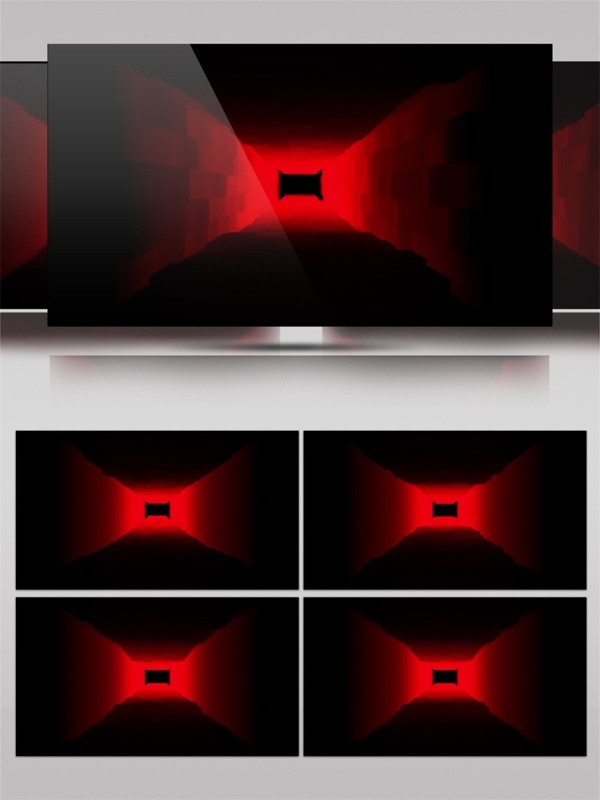 红黑光束隧道视频素材