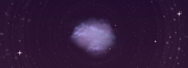 星空紫色渐变繁星闪烁星云氤氲简约背景
