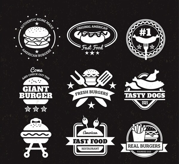 快餐食品标志图片