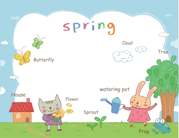 小动物春天学英语图片