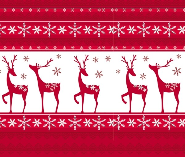 圣诞雪花鹿背景图设计素材