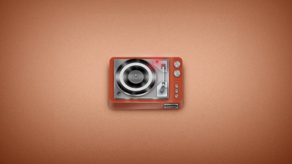 棕色相机icon图标设计