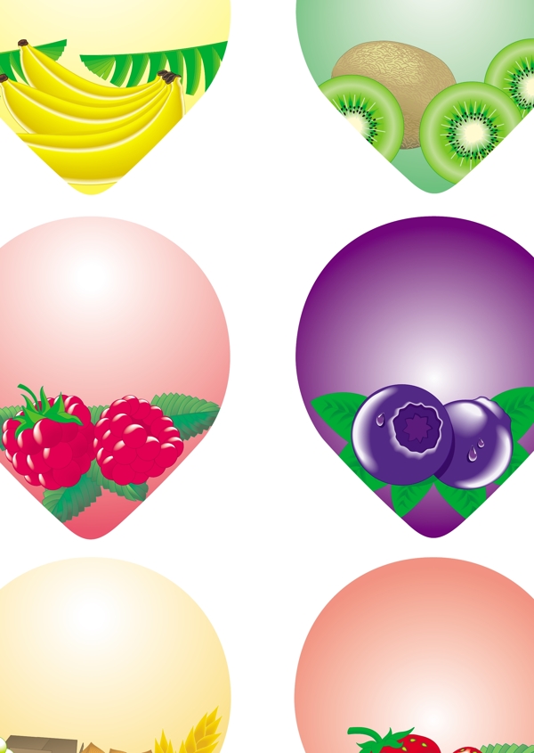 水滴形状水果图标图片