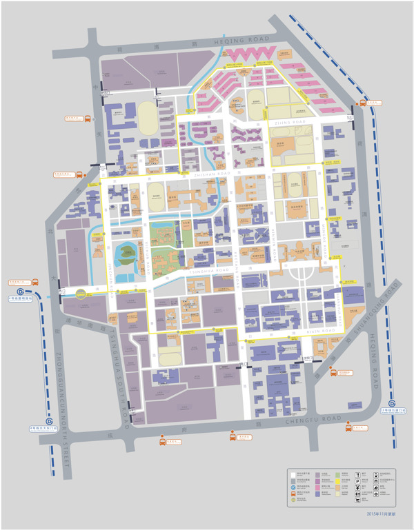 清华大学彩色地图map