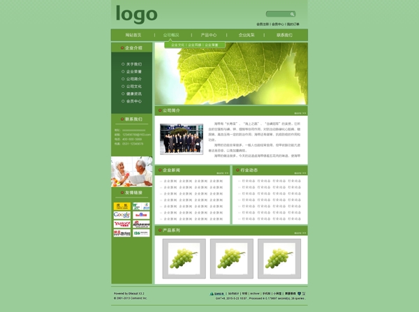 绿色健康网页模板