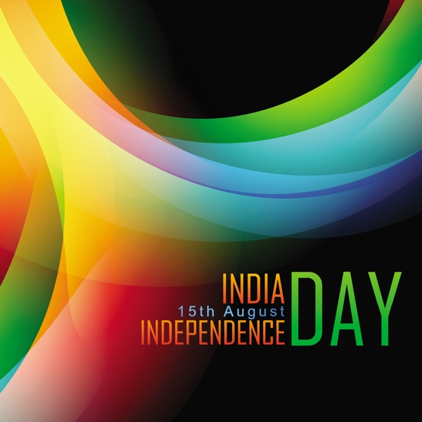 印度独立日向量