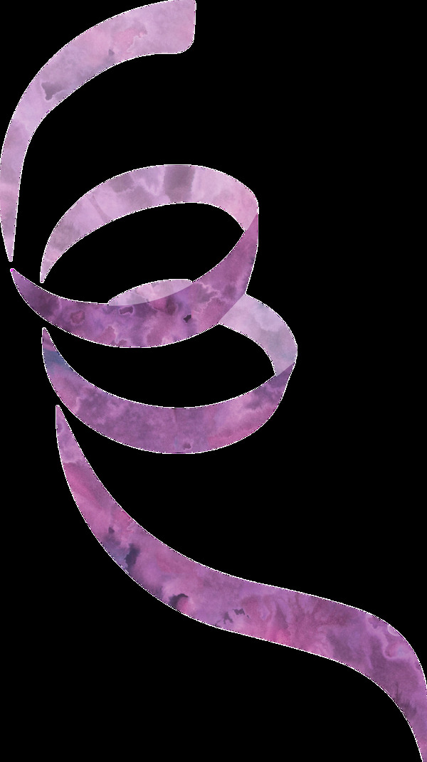 紫纹领结卡通透明素材