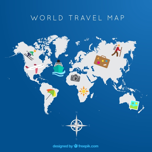 环球旅行地图