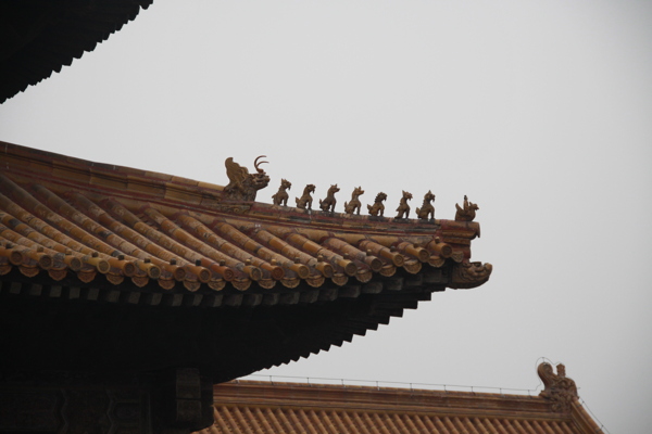 北京故宫屋顶雕刻图片