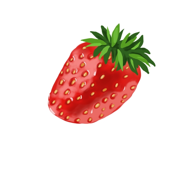 手绘可爱草莓元素