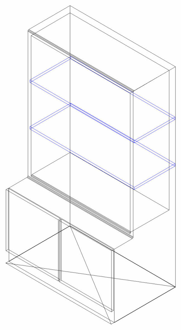 四层方形立柜
