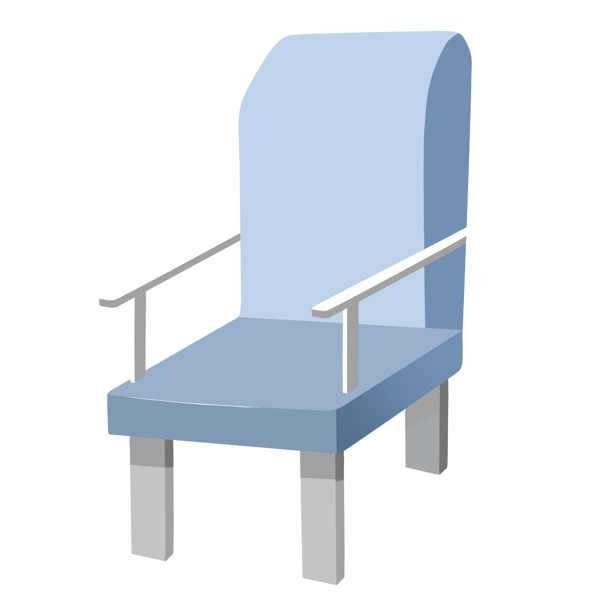天蓝色的家具椅子插画