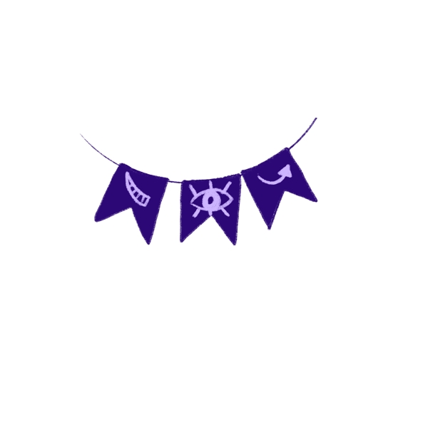 魔鬼旗立体紫色漂浮旗帜创意
