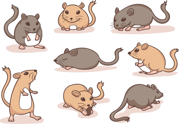 可爱卡通手绘老鼠
