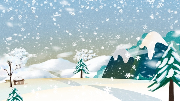 梦幻冬季雪景设计